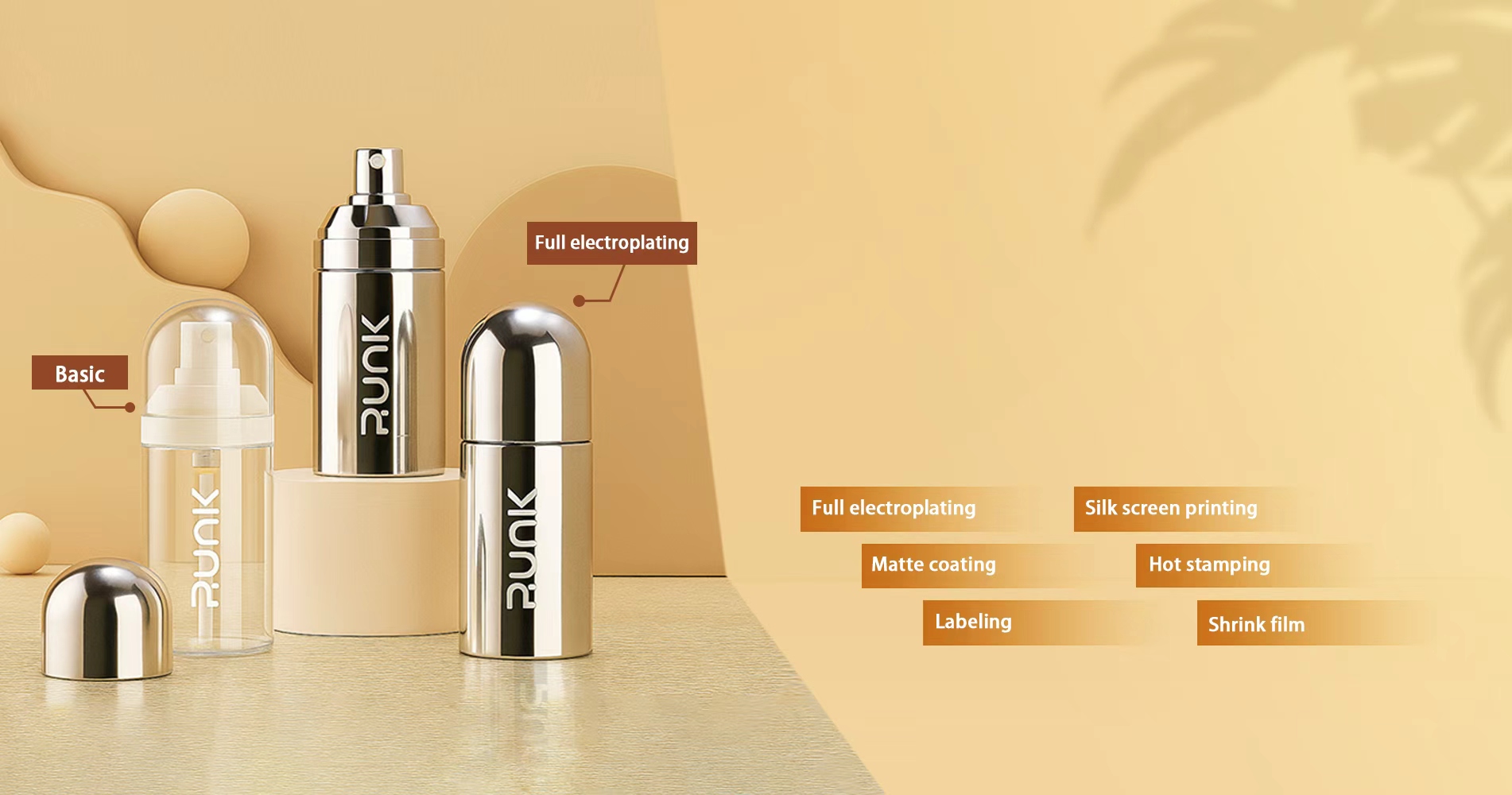 Flacone spray portatile e lussuoso