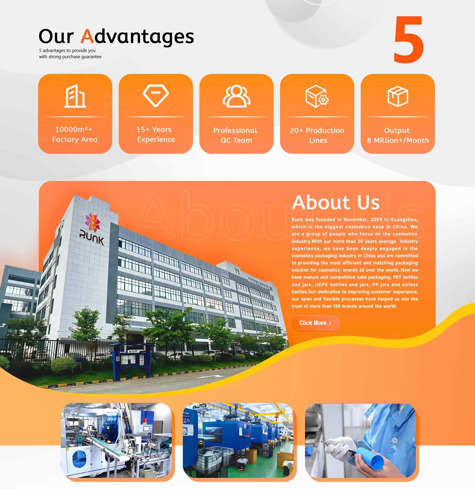 Runk cosmetic packaging bottles Runk cosmetic packaging bottles